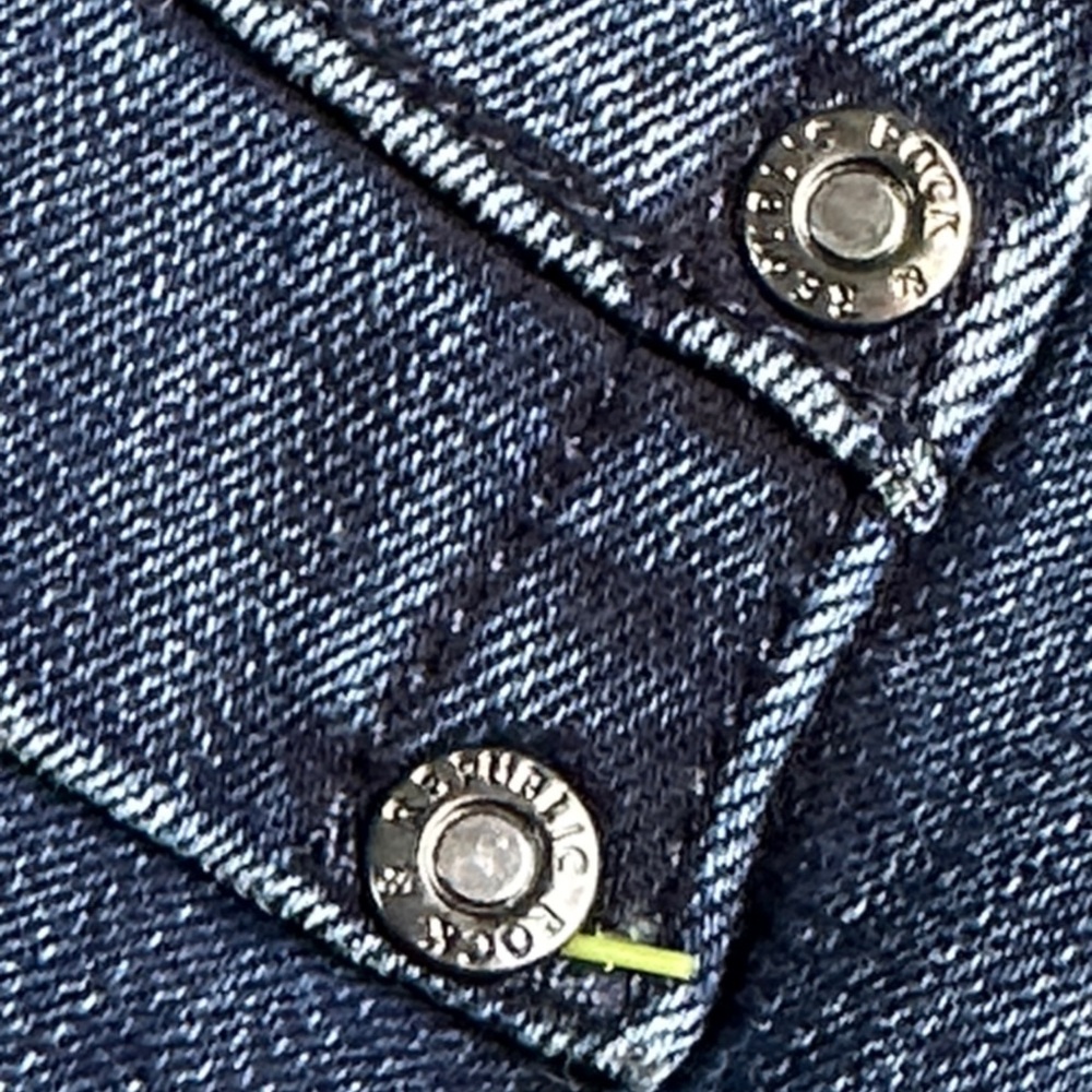 Rock & Republic Blue Studded Distressed Skinny Jeans Size 4L - Picture 12 of 13
